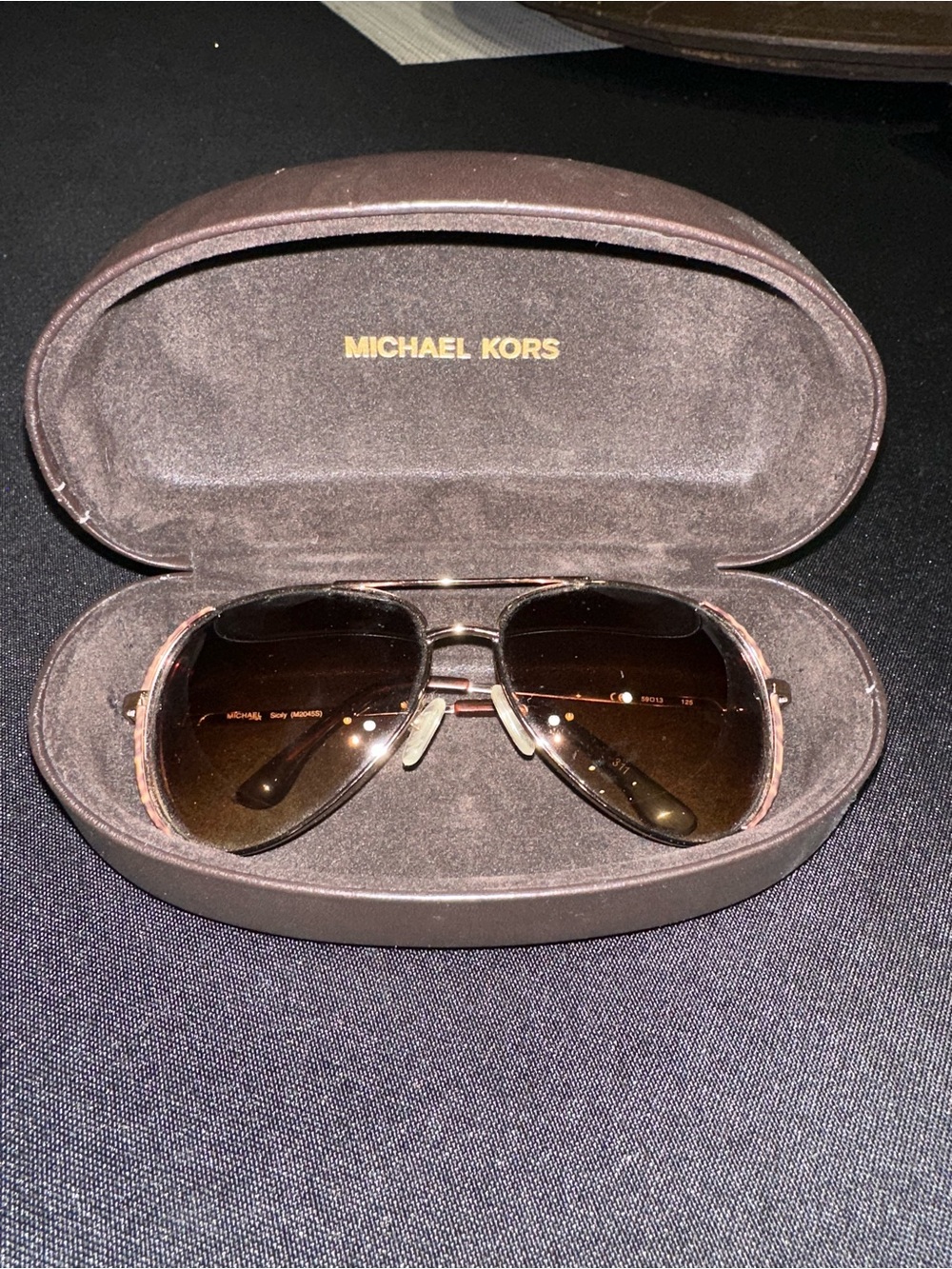 Michael Kors Brown Gradient Aviator Sunglasses